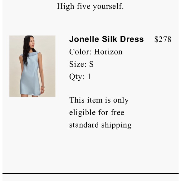 Reformation Light Blue Mini Dress - Picture 5 of 5